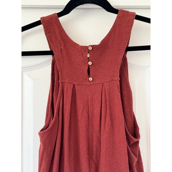 Free People FP BEACH Beat The Heat Tunic Dress Womens Red Cowboy Natural Medium - Picture 8 of 15